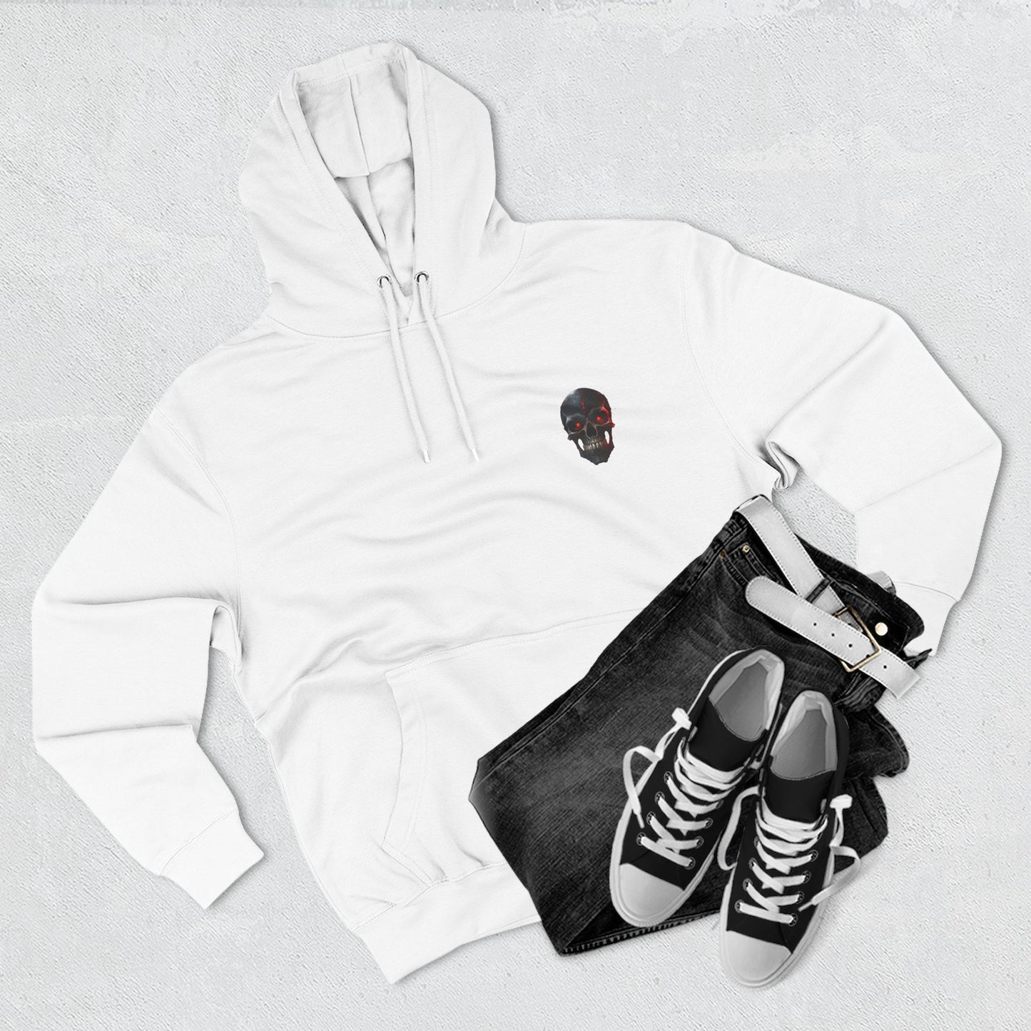 Deadible Skull Hoodie — Dark Skull Graphic Fleece Pullover