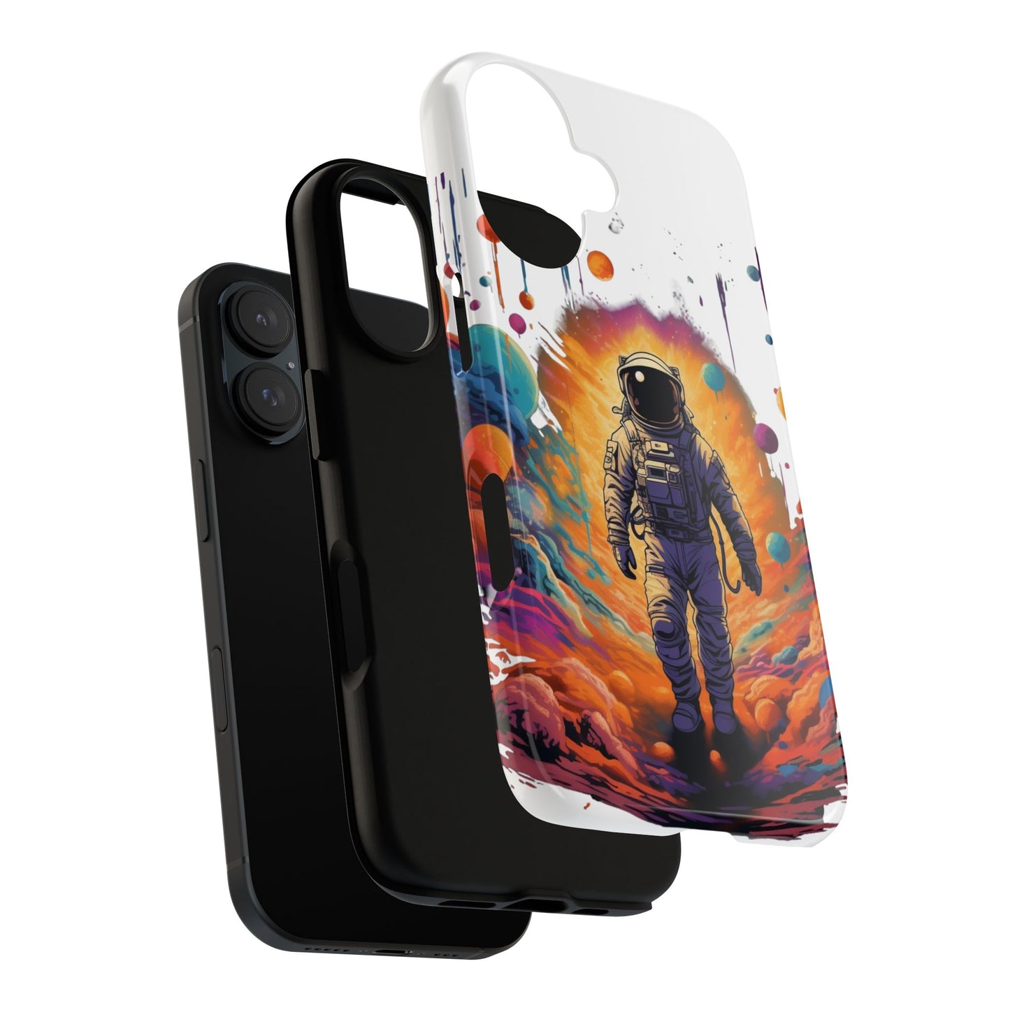 Astronaut Galaxy Phone Case – Colorful Space Explorer Protective Cover