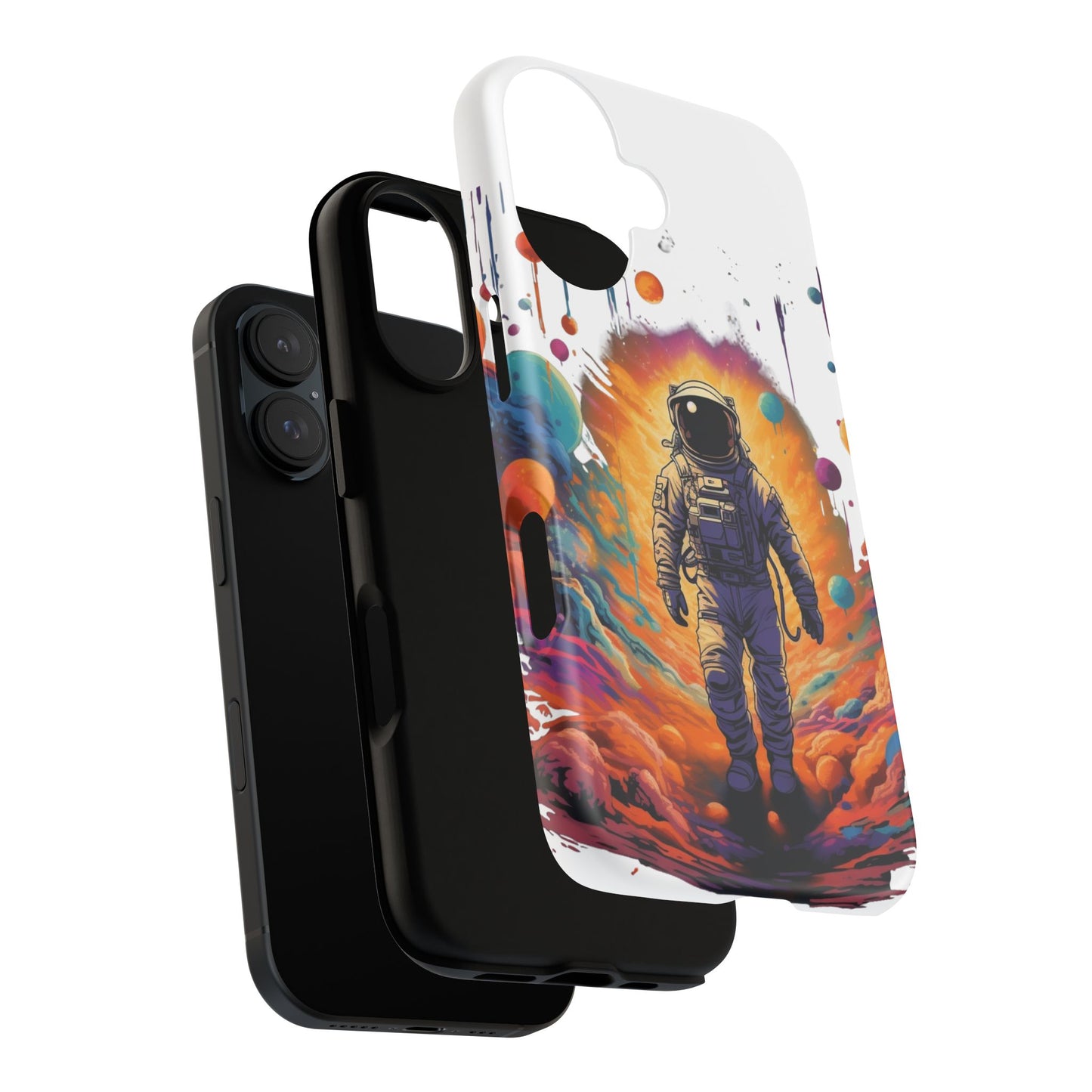 Astronaut Galaxy Phone Case – Colorful Space Explorer Protective Cover