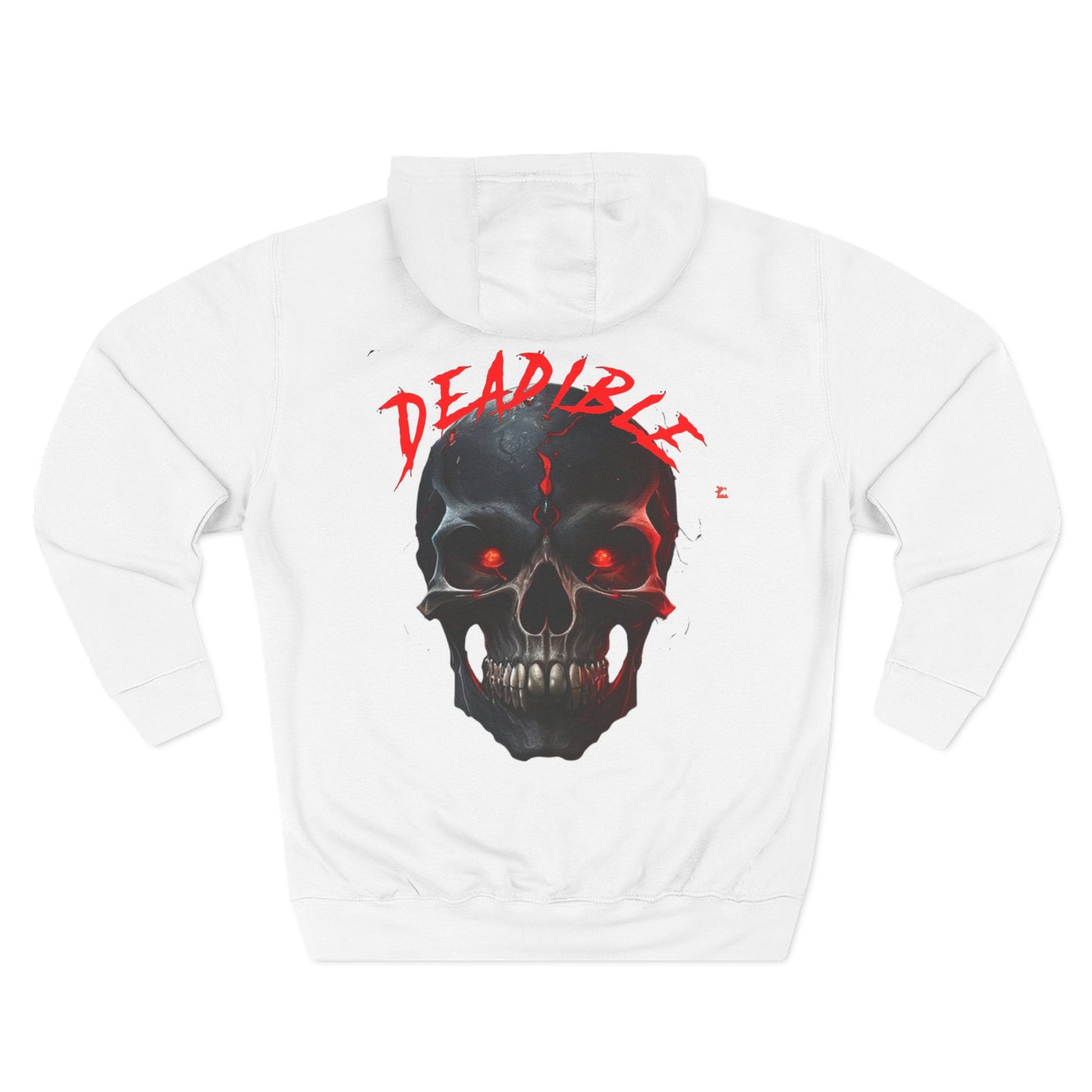 Deadible Skull Hoodie — Dark Skull Graphic Fleece Pullover