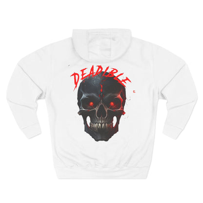 Deadible Skull Hoodie — Dark Skull Graphic Fleece Pullover